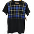 ジョンローレンスサリバン JOHN LAWRENCE SULLIVAN チェック切替 半袖 クルーネック Tシャツ メンズ M