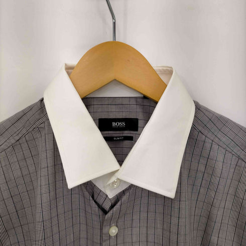 ボスヒューゴボス BOSS HUGO BOSS チェック柄切り替えシャツ メンズ 42