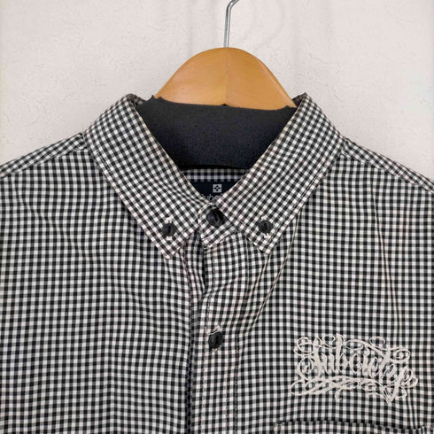 サブサエティ Subciety ロゴ刺繍 ギンガムチェック S/S シャツ メンズ JPN:M