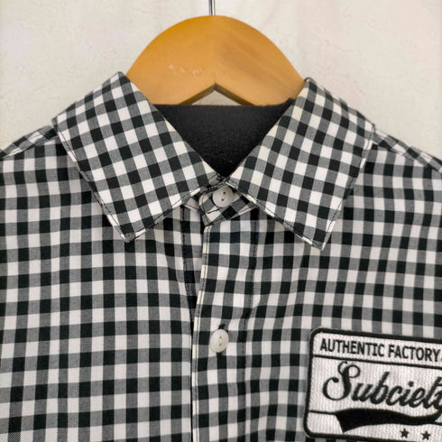 サブサエティ Subciety ワッペンロゴ ギンガムチェック L/S シャツ メンズ JPN:S