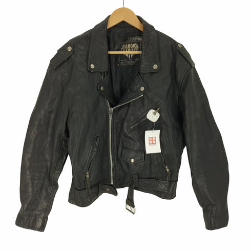 DIAMOND LEATHER 裏地キルティング ダブル ライダースジャケット アメジャン メンズ EUR:46