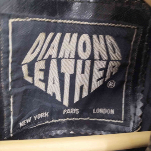 DIAMOND LEATHER 裏地キルティング ダブル ライダースジャケット アメジャン メンズ EUR:46