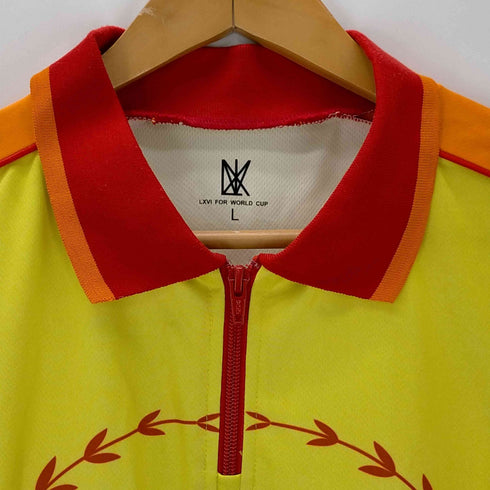 インクス INXX LXVI WE ARE THE CHAMPION プリント ジップアップ 半袖ポロシャツ メンズ import:L