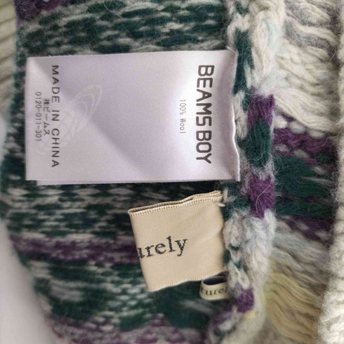 ビームスボーイ BEAMS BOY maturely / Fair Isle Up & Down Vest レディース