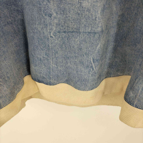 ザラ ZARA Crushed Denim Sweatshirts クラッシュド デニム スウェットシャツ ボロ メンズ import:XL