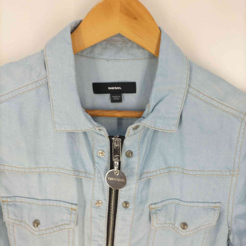 ディーゼル DIESEL 半袖デニムシャツワンピース レディース XXS