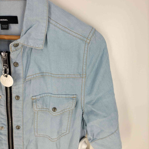 ディーゼル DIESEL 半袖デニムシャツワンピース レディース XXS
