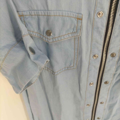 ディーゼル DIESEL 半袖デニムシャツワンピース レディース XXS