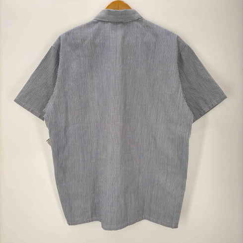 ベンデイビス BEN DAVIS OLD ヒッコリーストライプ 半袖ハーフジップワークシャツ メンズ import:M