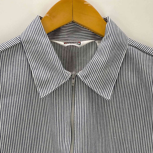 ベンデイビス BEN DAVIS OLD ヒッコリーストライプ 半袖ハーフジップワークシャツ メンズ import:M