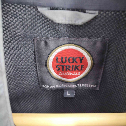 ラッキーストライク LUCKY STRIKE 90-00S 裏地メッシュ ナイロン カラーブロック リップストップ アノラック パーカー メンズ import:L