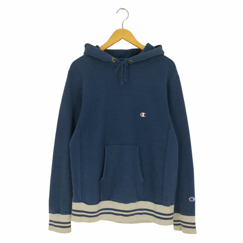 チャンピオン Champion 青単復刻 目付き REVERSE WEAVE リバースウィーブ ヘムライン プルオーバーパーカー メンズ import:L