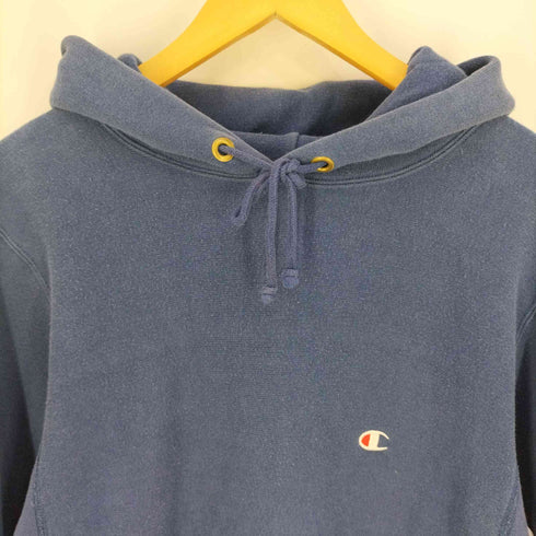 チャンピオン Champion 青単復刻 目付き REVERSE WEAVE リバースウィーブ ヘムライン プルオーバーパーカー メンズ import:L