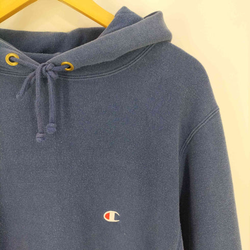 チャンピオン Champion 青単復刻 目付き REVERSE WEAVE リバースウィーブ ヘムライン プルオーバーパーカー メンズ import:L