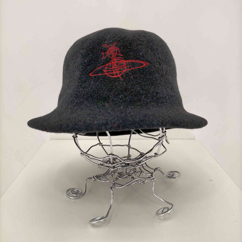 ヴィヴィアンウエストウッド アクセサリー Vivienne Westwood Accessories 刺繍ロゴ ウールハット レディース