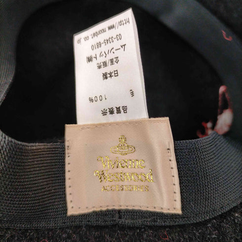 ヴィヴィアンウエストウッド アクセサリー Vivienne Westwood Accessories 刺繍ロゴ ウールハット レディース