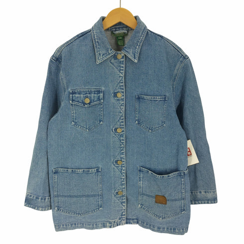 ローレンラルフローレン LAUREN RALPH LAUREN 80-90S デニム カバーオール ジャケット ガチャポケ レディース import:M