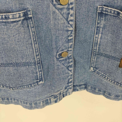 ローレンラルフローレン LAUREN RALPH LAUREN 80-90S デニム カバーオール ジャケット ガチャポケ レディース import:M