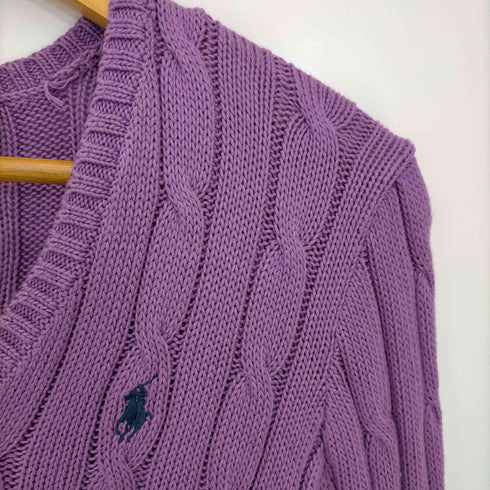 ポロラルフローレン POLO RALPH LAUREN PIMA COTTON Vネック コットンニット レディース import:S