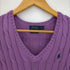 ポロラルフローレン POLO RALPH LAUREN PIMA COTTON Vネック コットンニット レディース import:S