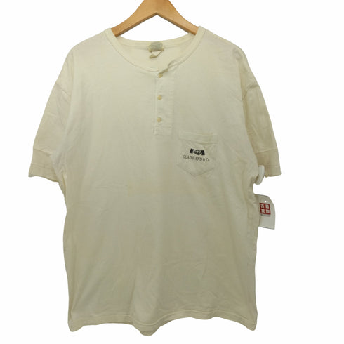 グラッドハンド GLADHAND 両面プリント ヘンリーネックシャツ メンズ import:XL