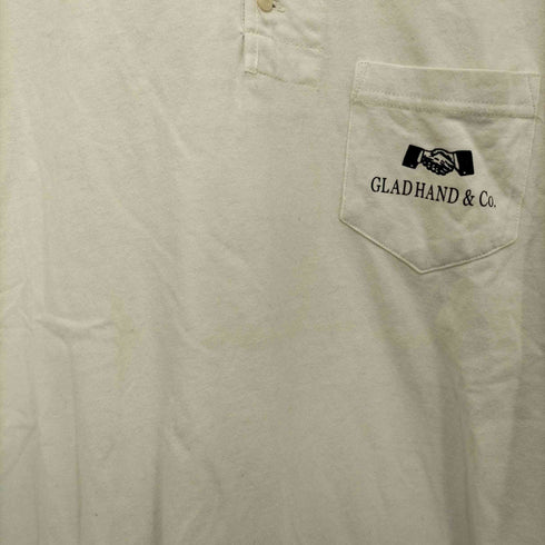 グラッドハンド GLADHAND 両面プリント ヘンリーネックシャツ メンズ import:XL