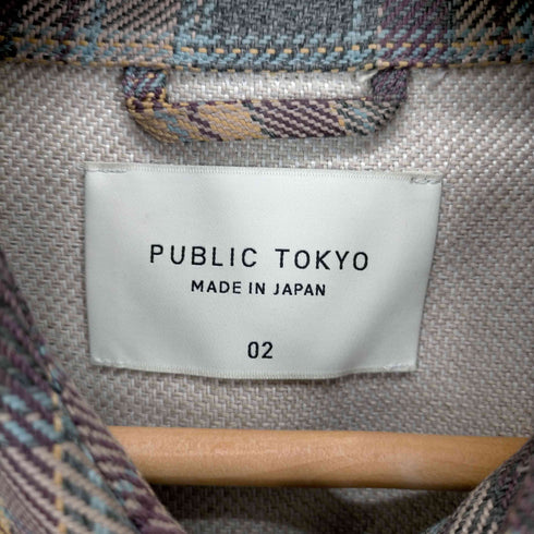 パブリックトウキョウ PUBLIC TOKYO CPO チェックシャツジャケット メンズ JPN:2