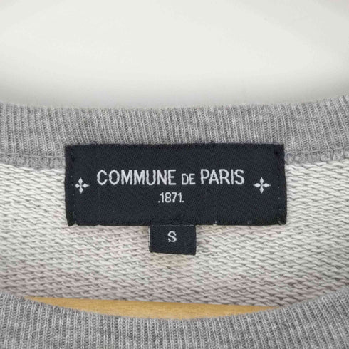 コミューンドゥパリ COMMUNE DE PARIS フロントプリント 刺繍 クルーネックスウェット メンズ JPN:S