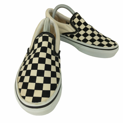 バンズ VANS V98CLA SLIP ON BLK/WHT CHECK レディース JPN:22.5