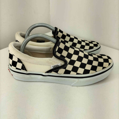 バンズ VANS V98CLA SLIP ON BLK/WHT CHECK レディース JPN:22.5