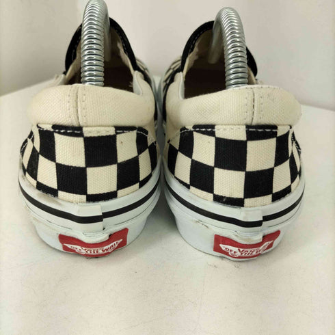 バンズ VANS V98CLA SLIP ON BLK/WHT CHECK レディース JPN:22.5