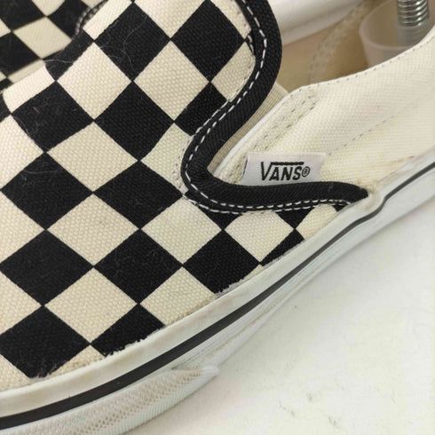 バンズ VANS V98CLA SLIP ON BLK/WHT CHECK レディース JPN:22.5