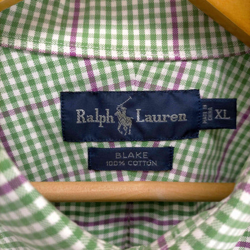 ラルフローレン RALPH LAUREN 90s BLAKE ギンガムチェックL/S シャツ メンズ JPN:XL