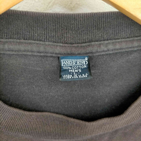 ランズエンド LANDS END USA製 シングルステッチ クールネックTシャツ メンズ JPN:L