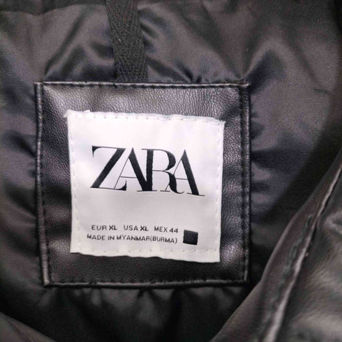 ザラ ZARA フェイクレザーボンバージャケット メンズ import:XL