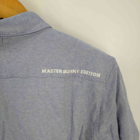 マスターバニーエディション MASTER BUNNY EDITION ロゴ刺繍 ボタンダウンS/Sストライプシャツ メンズ 5