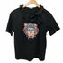 ケンゾー KENZO フリル切替 ロゴ刺繍 ショートスリーブカットソー Tシャツ レディース import:S