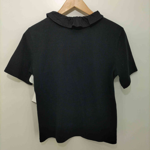 ケンゾー KENZO フリル切替 ロゴ刺繍 ショートスリーブカットソー Tシャツ レディース import:S