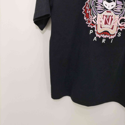 ケンゾー KENZO フリル切替 ロゴ刺繍 ショートスリーブカットソー Tシャツ レディース import:S