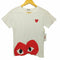プレイコムデギャルソン PLAY COMME des GARCONS ロゴプリント ワッペン クルーネックTシャツ レディース JPN:S