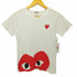 プレイコムデギャルソン PLAY COMME des GARCONS ロゴプリント ワッペン クルーネックTシャツ レディース JPN:S