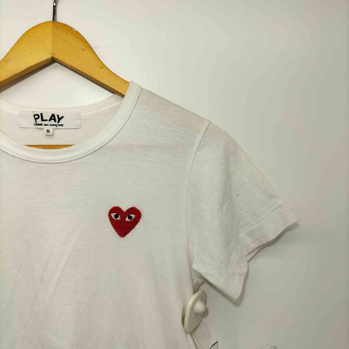 プレイコムデギャルソン PLAY COMME des GARCONS ロゴプリント ワッペン クルーネックTシャツ レディース JPN:S
