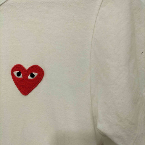 プレイコムデギャルソン PLAY COMME des GARCONS ロゴプリント ワッペン クルーネックTシャツ レディース JPN:S