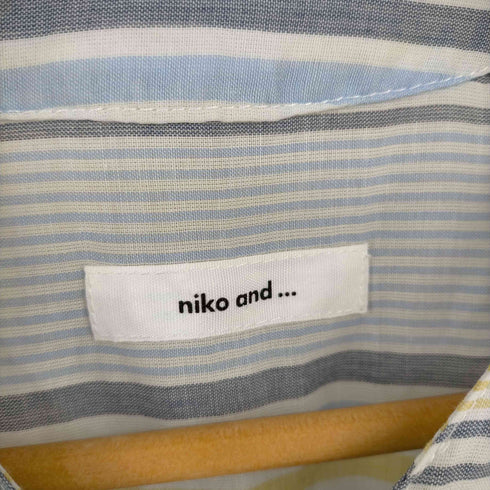 ニコアンド Niko and... ストライプ オーバーサイズ シャツ ワンピース レディース FREE