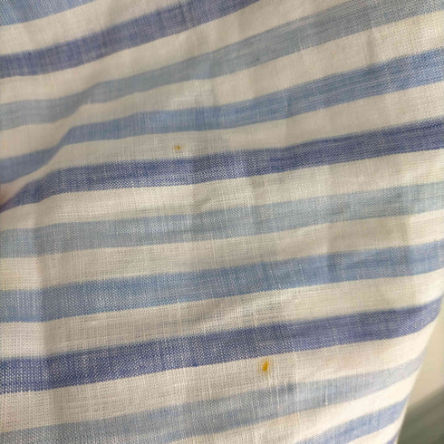 メーカーズシャツカマクラ Makers Shirt 鎌倉 ボーダー柄 リネンシャツ レディース JPN:11号