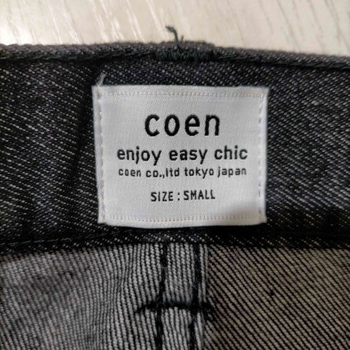 コーエン coen タックワイドデニムパンツ レディース