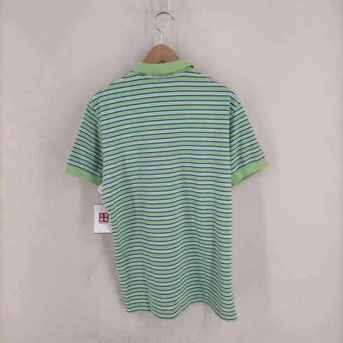 ポロバイラルフローレン Polo by RALPH LAUREN ポニー刺繍 ボーダー 鹿の子ポロシャツ メンズ import:L