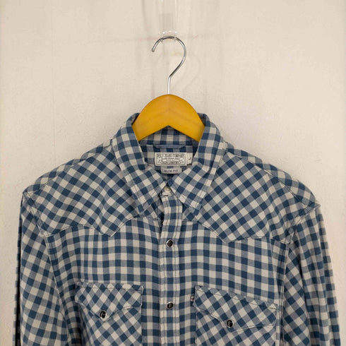 ポロジーンズカンパニーラルフローレン POLO JEANS COMPANY RALPH LAUREN SLIM FIT ギンガムチェック ウエスタンシャツ メンズ import:L