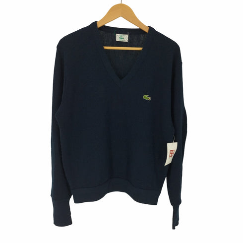 アイゾッドラコステ IZOD LACOSTE 90S 90AW 最終タグ ワンポイント 刺繍 Vネック アクリル ニット セーター メンズ