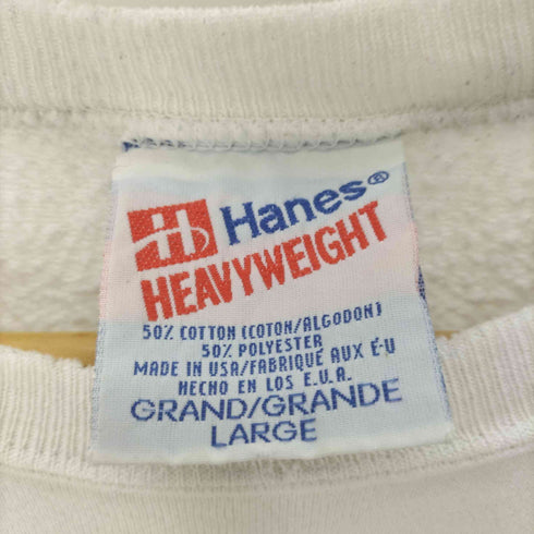 ヘインズ Hanes 90S 刺繍タグ HEAVYWEIGHT USA製 ショップ 企業 ロゴ プリント クルーネック スウェット メンズ GRAND/GRANDE LARGE